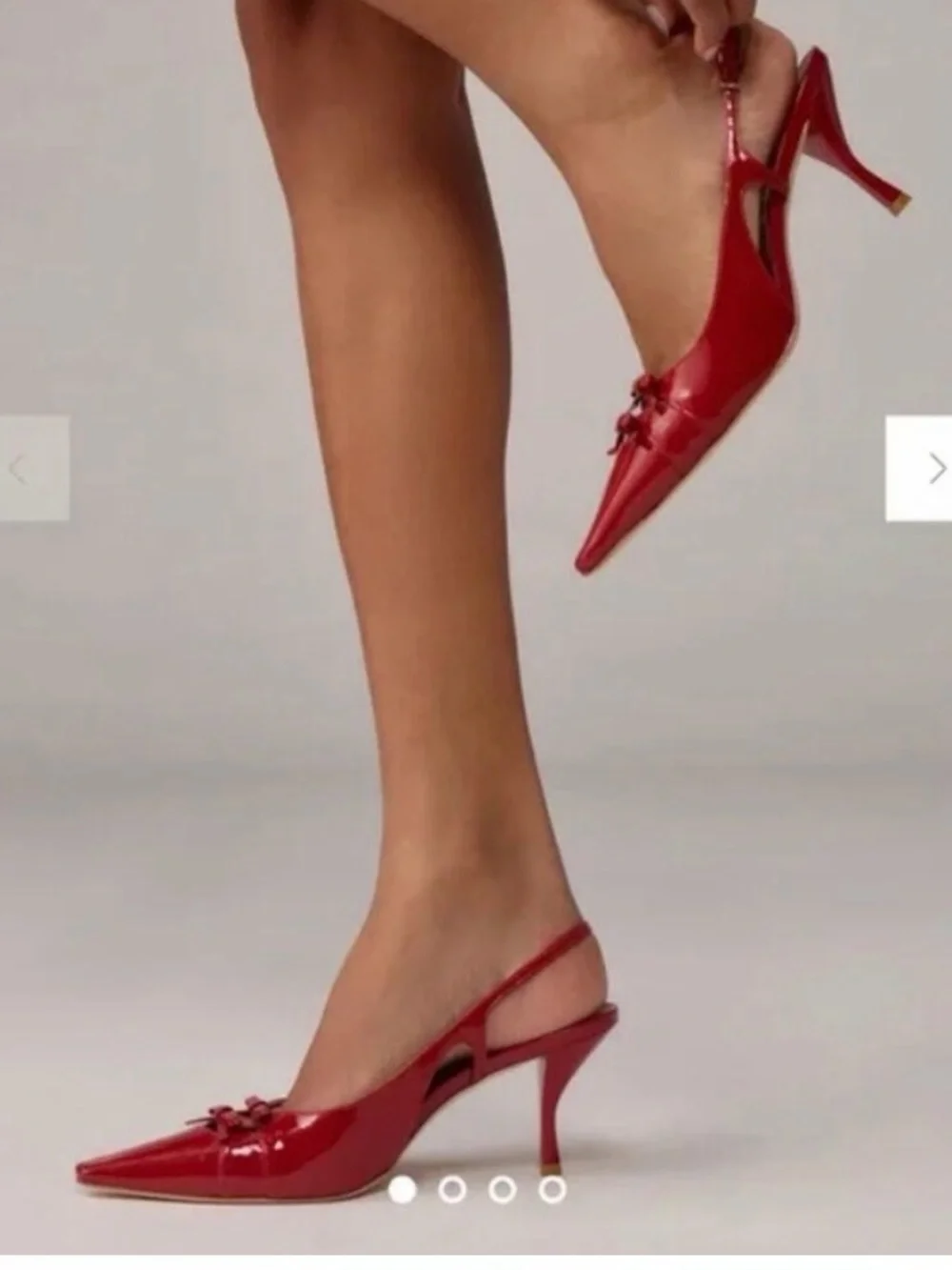 Reformation Red Noreen Slingback Pump heels